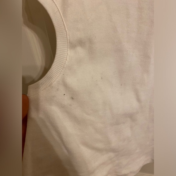 OFF-WHITE c/o Virgil Abloh 
White Rib Knit Meteor Tank Top size 42 AUTHENTICATED - Picture 4 of 7